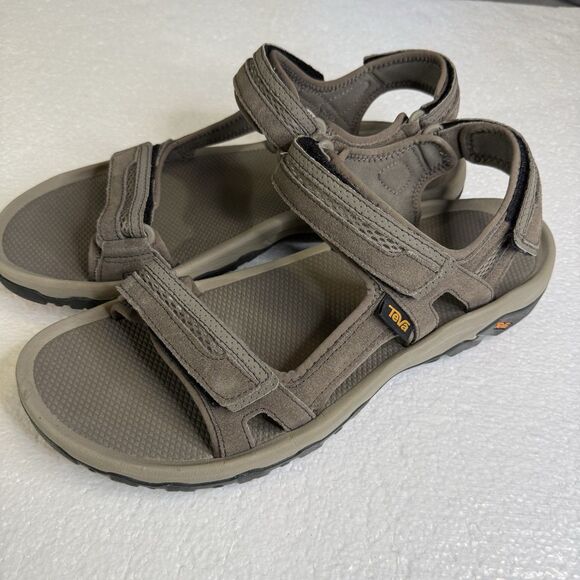 TEVA MEN HUDSON BUNGEE CORD SPORTS STAPPY LEATHER SANDALS US 13 / EU 47 / UK 12 - Picture 1 of 6